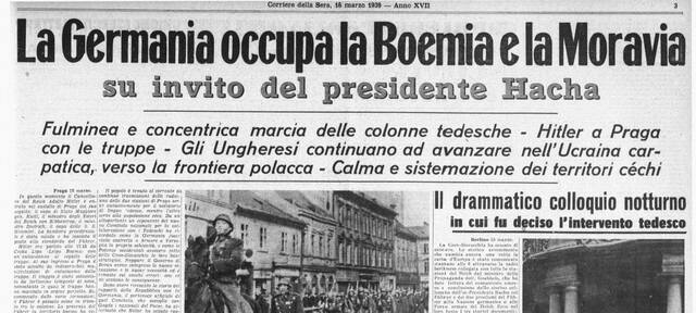 INVASIONE TEDESCA DELLA CECOSLOVACCHIA