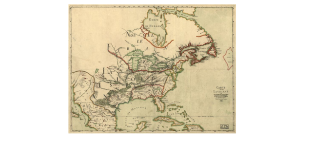 Franquelin's map of Louisiana.