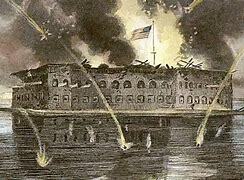 The attack on fort Sumter