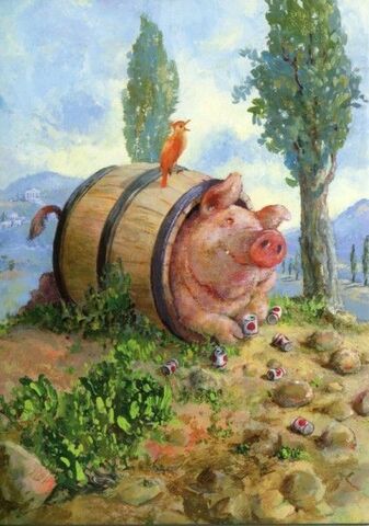 John Pynchon metió en barriles a cerdos