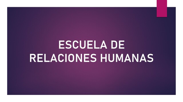 Escuela de Relaciones Humanas