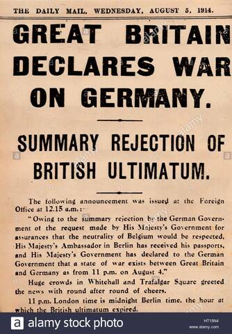 Gran Bretaña le declara la guerra a Alemania