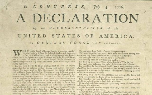 The declaration of independence