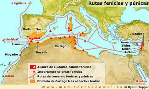 Colonización fenicia por el Mediterráneo. Fundación de Malaca