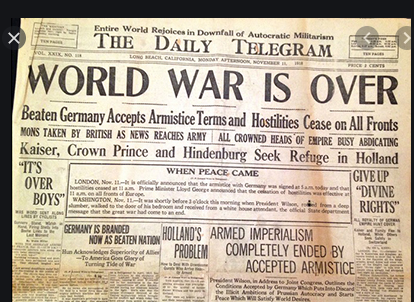 WW1 ends