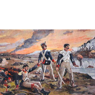 Combate en las batallas de Vicalpugio a las órdenes del general de Joaquín de la Pezuela