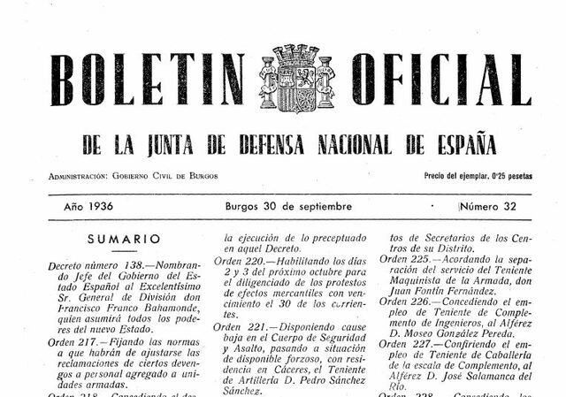 Junta de Defensa Nacional, BURGOS