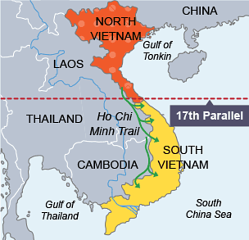 Vietnam Independence but Country Split at 17th Parallel