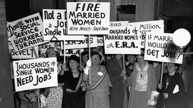 Great Depression-Limited jobs for Women