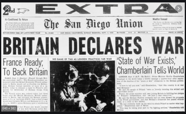 Francia y Gran Bretaña le declaran la Guerra a Alemania