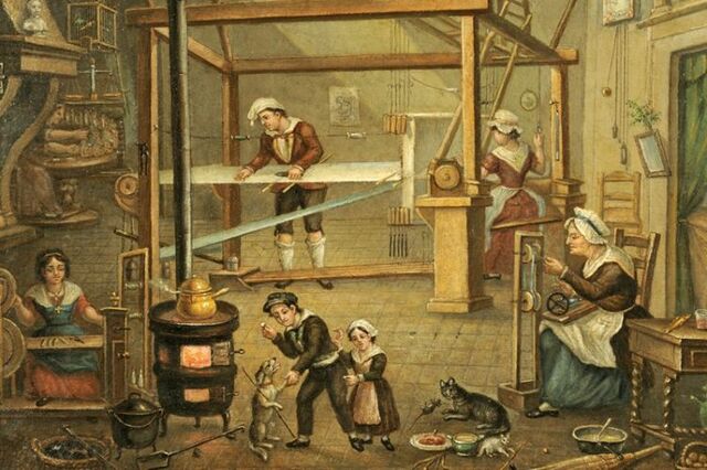 Motines obreros tejedores de Lyon