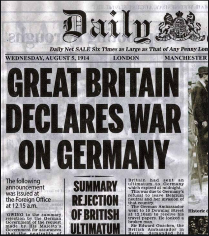 Declaración de Guerra Germano - Británica