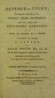 JEREMY BENTHAM, Obra: Introducción a los principios de moral y legislación