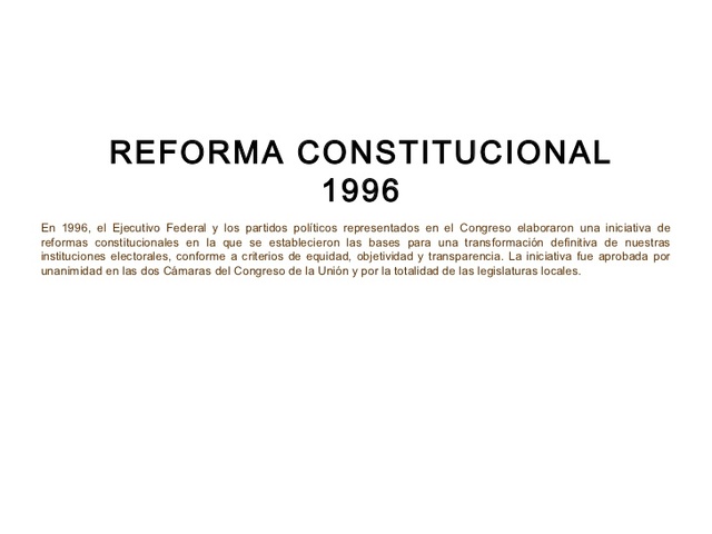 Reforma Constitucional de 1996