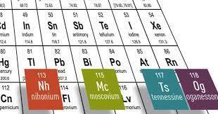 Cuatro nuevos elementos.