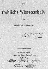 FRIEDRICH WILHELM NIETZSCHE: La Gaya ciencia