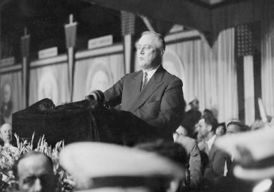 Roosevelt da el discurso de la cuarentena