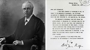 BALFOUR DECLARATION ON PALESTINE