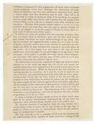 Declaración de catorce puntos del presidente estadounidense Wilson sobre el derecho de los pueblos a disponer de su destino.