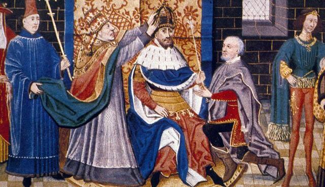 Carlo viene incoronato "imperatore dei romani" dal Papa Leone III: nasce il Sacro romano Impero.