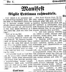 iseseisvusmanifesti heakskiit