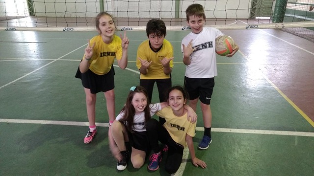 I did mini voley with some friends at my school