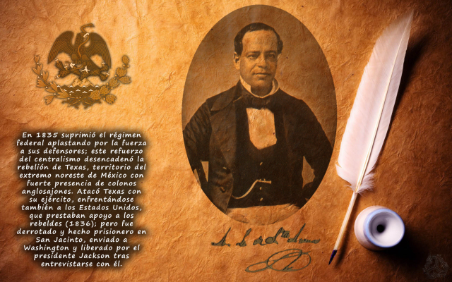 Regimén Centralista a cargo de Antonio López de Santa Anna