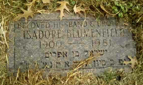 Isadore Blumenfeld dies