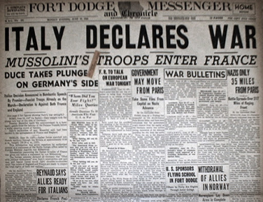 June 1940 (in the middle of World War II)