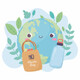 Bolso compras mundial diseno dibujos animados ecologia ambiental botella 24640 61393