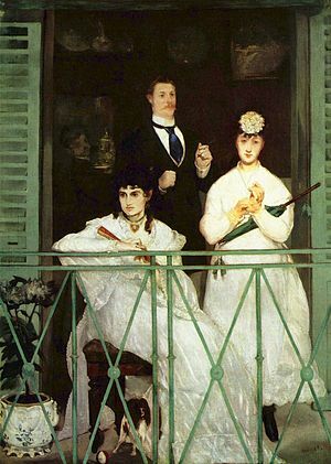 Edouard manet creo La pintura llamada el balcon