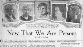 Women Declared as "Persons"