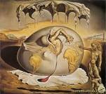 Niño geopolítico observando el nacimiento del nuevo hombre (surrealismo arte)