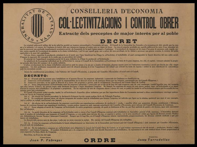 Decret de Col·lectivitzacions (Republicans)