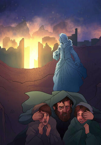 АНГЕЛЫ СПАСАЮТ ЛОТА ИЗ СОДОМА И ГОМОРРЫ