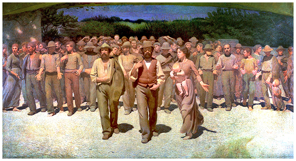 movimiento obrero y arte social :Giuseppe Pelliza da Volpedo: Il quarto stato