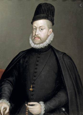 Rei Felipe ll subiu ao trono da Espanha