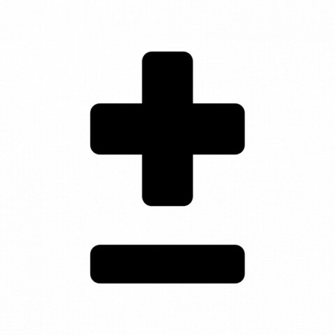 És comença a fer servir el signe del més i el menys