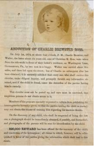 Charley Brewster Ross is abducted.