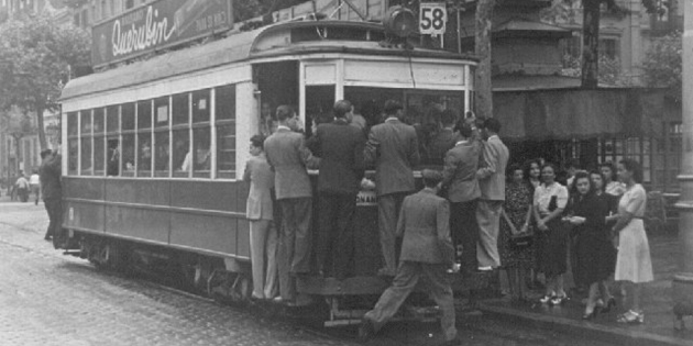 Huelga tranvía BNC (1ª en la dictadura): Ciudadanos contra aumento de precios y Franquismo