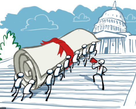 La aprobación de ley