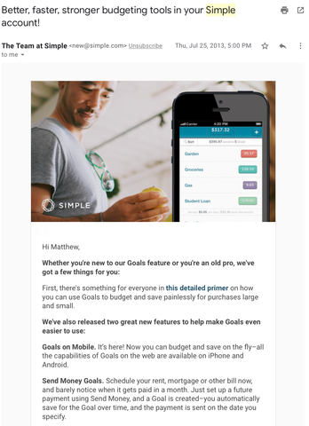 Goals on Mobile & Send $ Goals w/ Auto-save