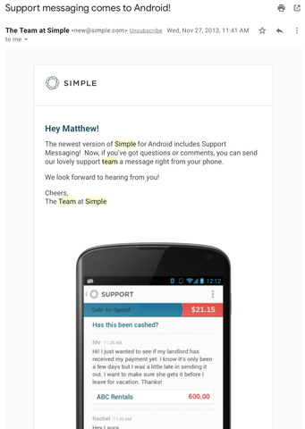 Support Messaging on Android