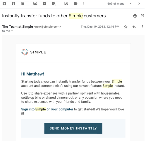 Simple Instant Transfers
