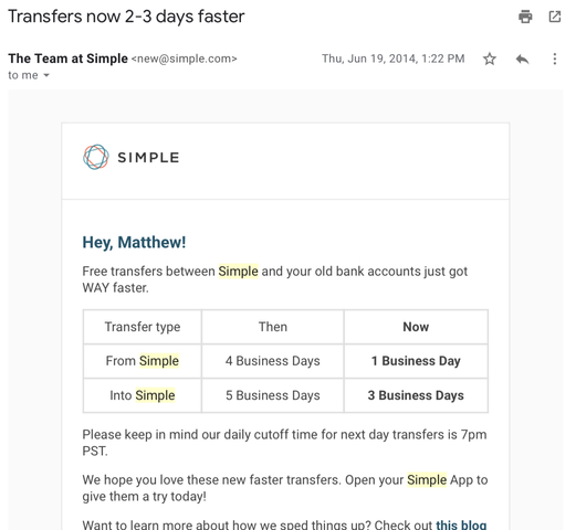 Faster External Transfers