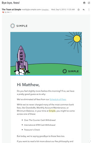 Elimination of All Fees