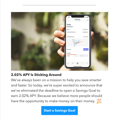 2.02% Protected Goal APY Extended Indefinitely
