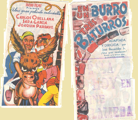 En un burro tres baturros