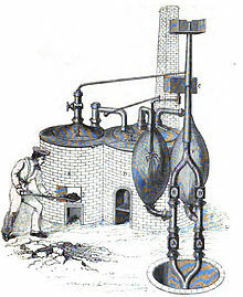 Thomas Savery lager en damp maskin som kan pumpe vann opp fra gruvene