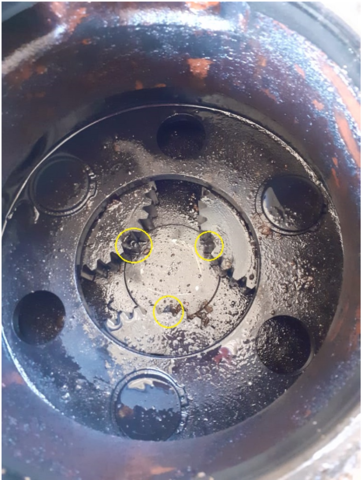 Quebra do redutor de giro